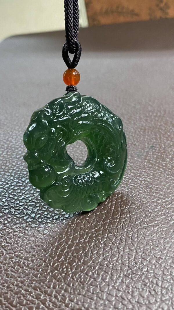 수옥 어화룡 평안구 펜던트 45×43mm