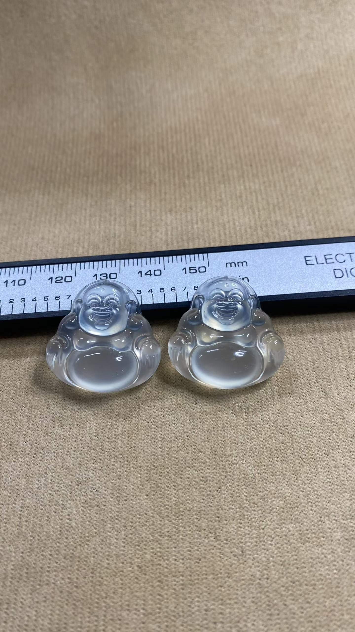 수옥 빙종 미니 미륵불 펜던트 · 체인 포함 · 규격 23.6×23.6mm