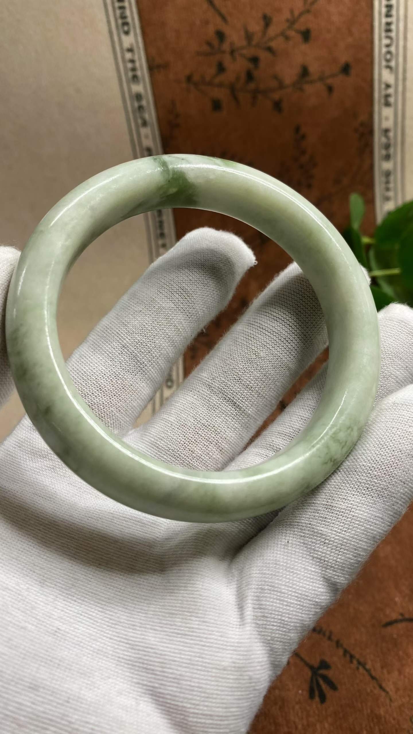 수옥 노유취 옥팔찌 61.2mm | 폭 14.1mm 통뱅글 - 이미지 3