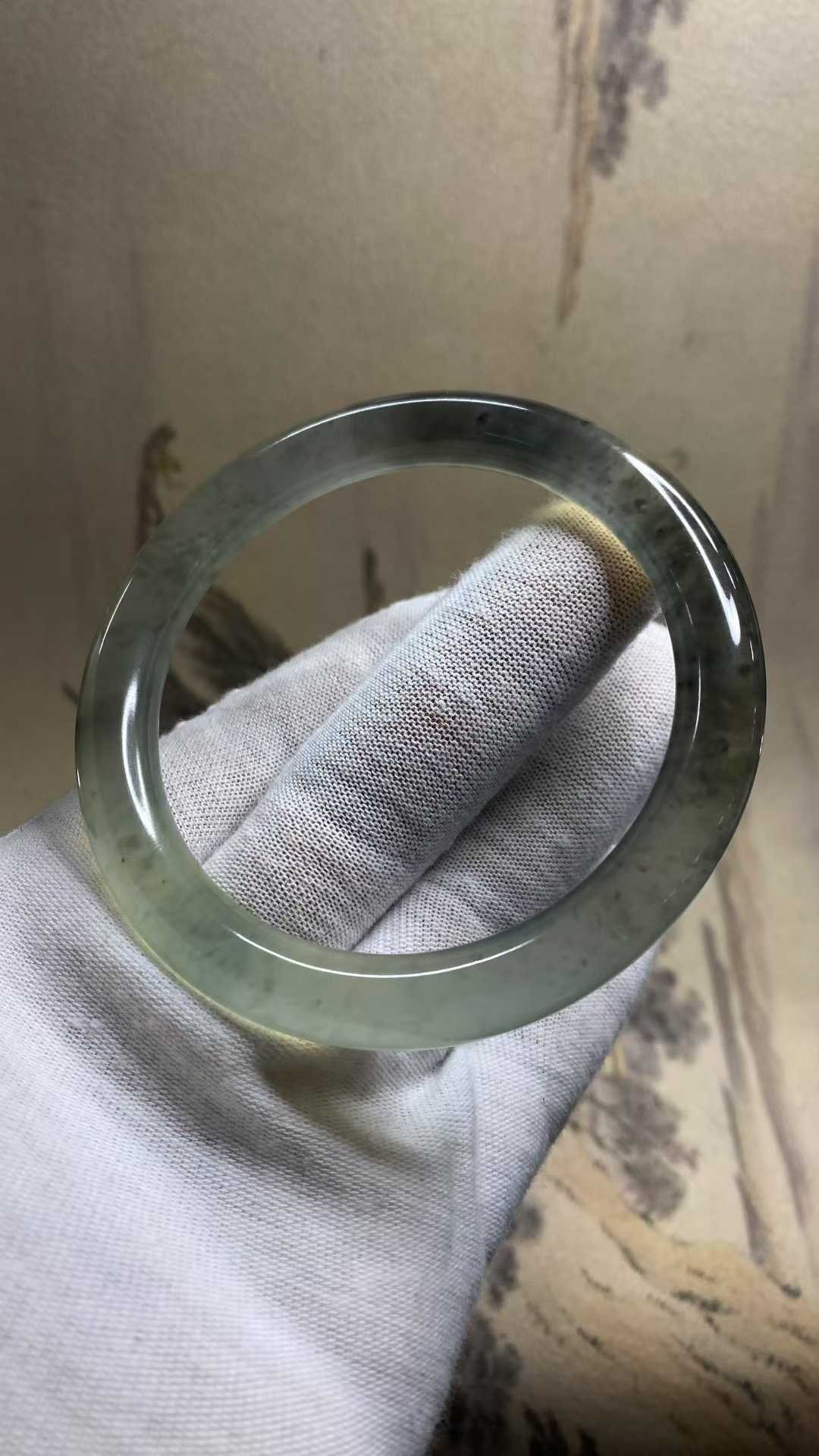 수옥 수묵화 옥팔찌 61.1mm | 폭 10mm 통뱅글 - 이미지 2