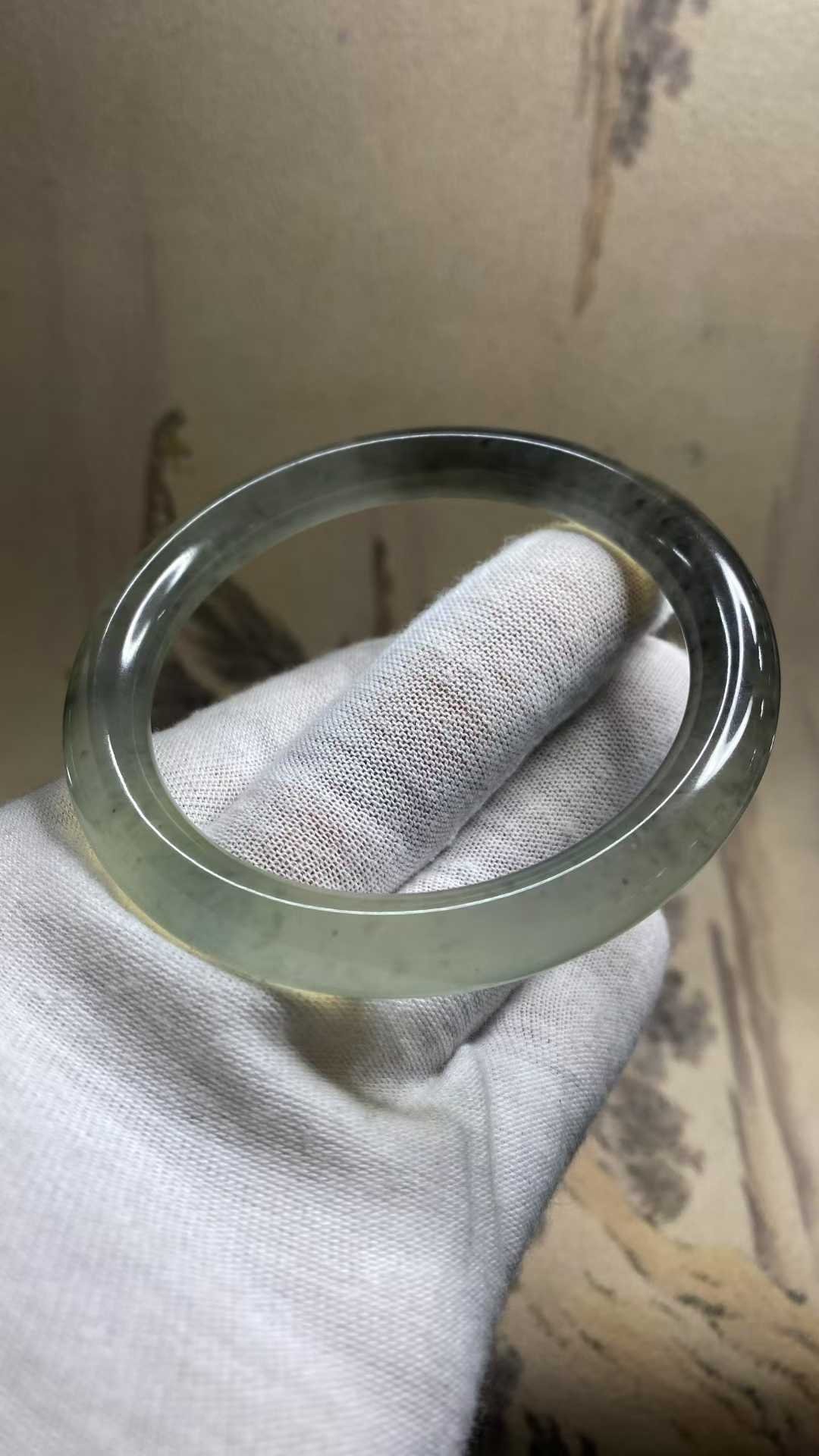 수옥 수묵화 옥팔찌 61.1mm | 폭 10mm 통뱅글 - 이미지 3